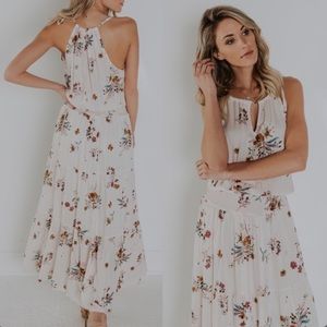 Floral Horizon Smocked Maxi Dress